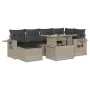 Set de sofás de jardín 7 pzas con cojines ratán PE gris claro by , Garden sets - Ref: Foro24-3268052, Price: 522,18 €, Discou...