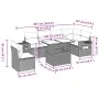 Set de sofás de jardín 7 pzas con cojines ratán PE gris claro by , Garden sets - Ref: Foro24-3267942, Price: 541,91 €, Discou...