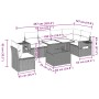 Set de sofás de jardín 7 pzas con cojines ratán PE gris claro by , Garden sets - Ref: Foro24-3267942, Price: 541,28 €, Discou...