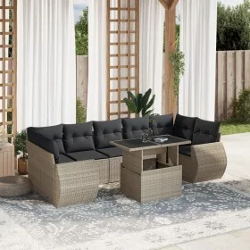 Set de sofás de jardín 8 pzas y cojines ratán sintético gris by , Garden sets - Ref: Foro24-3268412, Price: 646,44 €, Discoun...