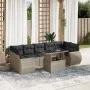Set de sofás de jardín 8 pzas y cojines ratán sintético gris by , Garden sets - Ref: Foro24-3268412, Price: 646,44 €, Discoun...