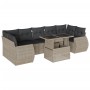Set de sofás de jardín 8 pzas y cojines ratán sintético gris by , Garden sets - Ref: Foro24-3268412, Price: 645,12 €, Discoun...