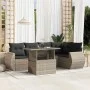 Set de sofás de jardín 6 pzas y cojines ratán sintético gris by , Garden sets - Ref: Foro24-3268522, Price: 494,06 €, Discoun...