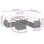 Set de sofás de jardín 7 pzas con cojines ratán PE gris claro by , Garden sets - Ref: Foro24-3268562, Price: 561,34 €, Discou...