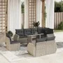Gartenmöbel-Set 9-teilig mit Kissen aus hellem grauem Kunst-Rattan. von , Gartensets - Ref: Foro24-3268672, Preis: 784,32 €, ...