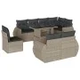 Gartenmöbel-Set 9-teilig mit Kissen aus hellem grauem Kunst-Rattan. von , Gartensets - Ref: Foro24-3268672, Preis: 784,32 €, ...