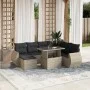Gartensofagarnitur 8-teilig mit grauen Polstern aus synthetischem Rattan von , Gartensets - Ref: Foro24-3268702, Preis: 609,1...