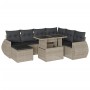 Set de sofás de jardín 8 pzas y cojines ratán sintético gris de , Conjuntos de jardín - Ref: Foro24-3268702, Precio: 597,75 €