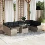 Set de sofás de jardín 11 pzas y cojines ratán sintético gris by , Garden sets - Ref: Foro24-3268782, Price: 867,28 €, Discou...