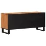 Mueble de TV madera maciza de acacia 100x34x46 cm by , CD and DVD storage - Ref: Foro24-377505, Price: 119,97 €, Discount: %