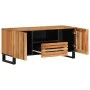 Mueble de TV madera maciza de acacia 100x34x46 cm by , CD and DVD storage - Ref: Foro24-377505, Price: 119,97 €, Discount: %