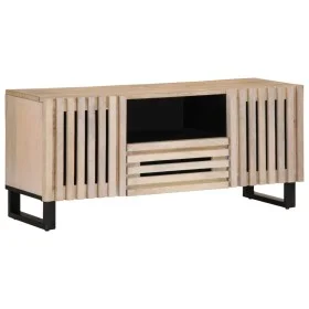 Mueble de TV madera maciza de mango 100x34x46 cm de , Almacenamiento para CD y DVD - Ref: Foro24-377507, Precio: 83,79 €, Des...
