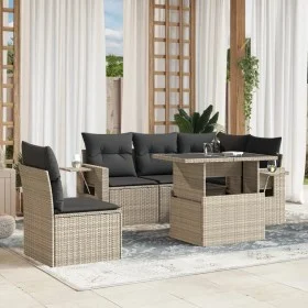 Set de sofás de jardín 6 pzas y cojines ratán sintético gris by , Garden sets - Ref: Foro24-3267912, Price: 475,52 €, Discoun...