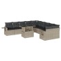 Set de sofás de jardín 11 pzas y cojines ratán sintético gris by , Garden sets - Ref: Foro24-3268172, Price: 808,07 €, Discou...