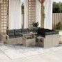 Set sofás jardín 10 pzas con cojines ratán sintético gris claro by , Garden sets - Ref: Foro24-3268132, Price: 739,92 €, Disc...