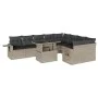 Set sofás jardín 10 pzas con cojines ratán sintético gris claro by , Garden sets - Ref: Foro24-3268132, Price: 739,92 €, Disc...