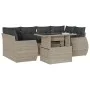 Set de sofás de jardín 7 pzas con cojines ratán PE gris claro von , Gartensets - Ref: Foro24-3268392, Preis: 571,23 €, Rabatt: %