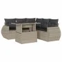 Set de sofás de jardín 6 pzas y cojines ratán sintético gris by , Garden sets - Ref: Foro24-3268532, Price: 494,24 €, Discoun...