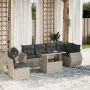 Set de sofás de jardín 7 pzas con cojines ratán PE gris claro by , Garden sets - Ref: Foro24-3268572, Price: 561,34 €, Discou...