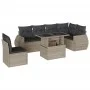 Set de sofás de jardín 7 pzas con cojines ratán PE gris claro by , Garden sets - Ref: Foro24-3268572, Price: 561,34 €, Discou...