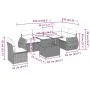 Set de sofás de jardín 7 pzas con cojines ratán PE gris claro by , Garden sets - Ref: Foro24-3268572, Price: 561,34 €, Discou...