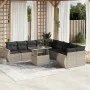 Set de sofás de jardín 11 pzas y cojines ratán sintético gris von , Gartensets - Ref: Foro24-3268802, Preis: 867,00 €, Rabatt: %
