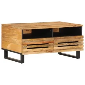 Mesa de centro de madera maciza de mango rugosa 80x55x40 cm by , Coffee table - Ref: Foro24-377501, Price: 102,72 €, Discount: %