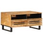 Mesa de centro de madera maciza de mango rugosa 80x55x40 cm by , Coffee table - Ref: Foro24-377501, Price: 103,62 €, Discount: %
