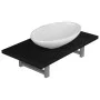 2-teiliges Badmöbel-Set aus Keramik schwarz von , Badezimmermöbel - Ref: Foro24-279335, Preis: 87,89 €, Rabatt: %