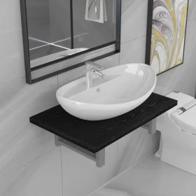 Zweiteiliges Badezimmermöbelset aus schwarzer Keramik von , Badezimmermöbel - Ref: Foro24-279337, Preis: 131,99 €, Rabatt: %