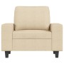 Armchair with stool cream fabric 60 cm by , Sofas - Ref: Foro24-3201145, Price: 228,10 €, Discount: %