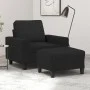 Sessel mit Hocker, schwarzer Stoff, 60 cm. von , Sofas - Ref: Foro24-3201147, Preis: 233,32 €, Rabatt: %