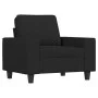 Sessel mit Hocker, schwarzer Stoff, 60 cm. von , Sofas - Ref: Foro24-3201147, Preis: 233,32 €, Rabatt: %