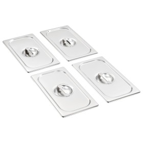Edelstahldeckel für Gastronorm-Behälter 1/3, 4 Stück. von , Eimerdeckel für Dampftische - Ref: Foro24-50898, Preis: 24,28 €, ...