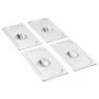 Edelstahldeckel für Gastronorm-Behälter 1/3, 4 Stück. von , Eimerdeckel für Dampftische - Ref: Foro24-50898, Preis: 24,02 €, ...