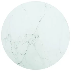 White tempered glass marble design tabletop Ø50x0.8 cm by , Table tops - Ref: Foro24-322247, Price: 33,24 €, Discount: %