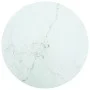 White tempered glass marble design tabletop Ø50x0.8 cm by , Table tops - Ref: Foro24-322247, Price: 33,24 €, Discount: %