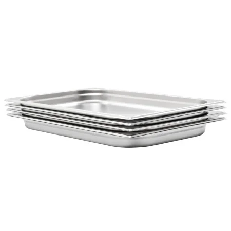 Gastronorm trays 4 units GN 1/1 40 mm stainless steel by , Buckets for steam tables - Ref: Foro24-50879, Price: 48,29 €, Disc...