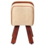 Bank, gym horse, genuine leather, wood, brown handle, 38 cm by , Dining and kitchen benches - Ref: Foro24-320787, Price: 80,2...
