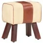 Bank, gym horse, genuine leather, wood, brown handle, 38 cm by , Dining and kitchen benches - Ref: Foro24-320787, Price: 78,9...