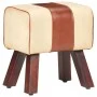 Bank, gym horse, genuine leather, wood, brown handle, 38 cm by , Dining and kitchen benches - Ref: Foro24-320787, Price: 78,9...