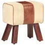 Bank, gym horse, genuine leather, wood, brown handle, 38 cm by , Dining and kitchen benches - Ref: Foro24-320787, Price: 78,9...