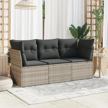 3-piece garden sofa set with gray synthetic rattan cushions by , Garden sets - Ref: Foro24-3249051, Price: 228,73 €, Discount: %