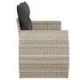 Garden sofa with cushions, 2 seats, light gray synthetic rattan by , Outdoor sofas - Ref: Foro24-366186, Price: 182,17 €, Dis...