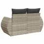 Garden sofa with cushions, 2 seats, light gray synthetic rattan by , Outdoor sofas - Ref: Foro24-366186, Price: 182,17 €, Dis...
