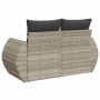 Gartensofa mit Kissen, 2-Sitzer, helles graues Kunststoffrattan von , Outdoor-Sofas - Ref: Foro24-366186, Preis: 185,11 €, Ra...