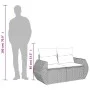 Garden sofa with cushions, 2 seats, light gray synthetic rattan by , Outdoor sofas - Ref: Foro24-366186, Price: 182,17 €, Dis...
