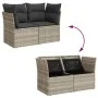 Garden sofa with cushions, 2 seats, light gray synthetic rattan by , Outdoor sofas - Ref: Foro24-366192, Price: 175,47 €, Dis...