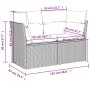 Garden sofa with cushions, 2 seats, light gray synthetic rattan by , Outdoor sofas - Ref: Foro24-366192, Price: 175,47 €, Dis...