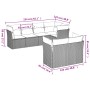 Garden sofa set 7 pieces with light gray PE rattan cushions by , Garden sets - Ref: Foro24-3249741, Price: 516,55 €, Discount: %